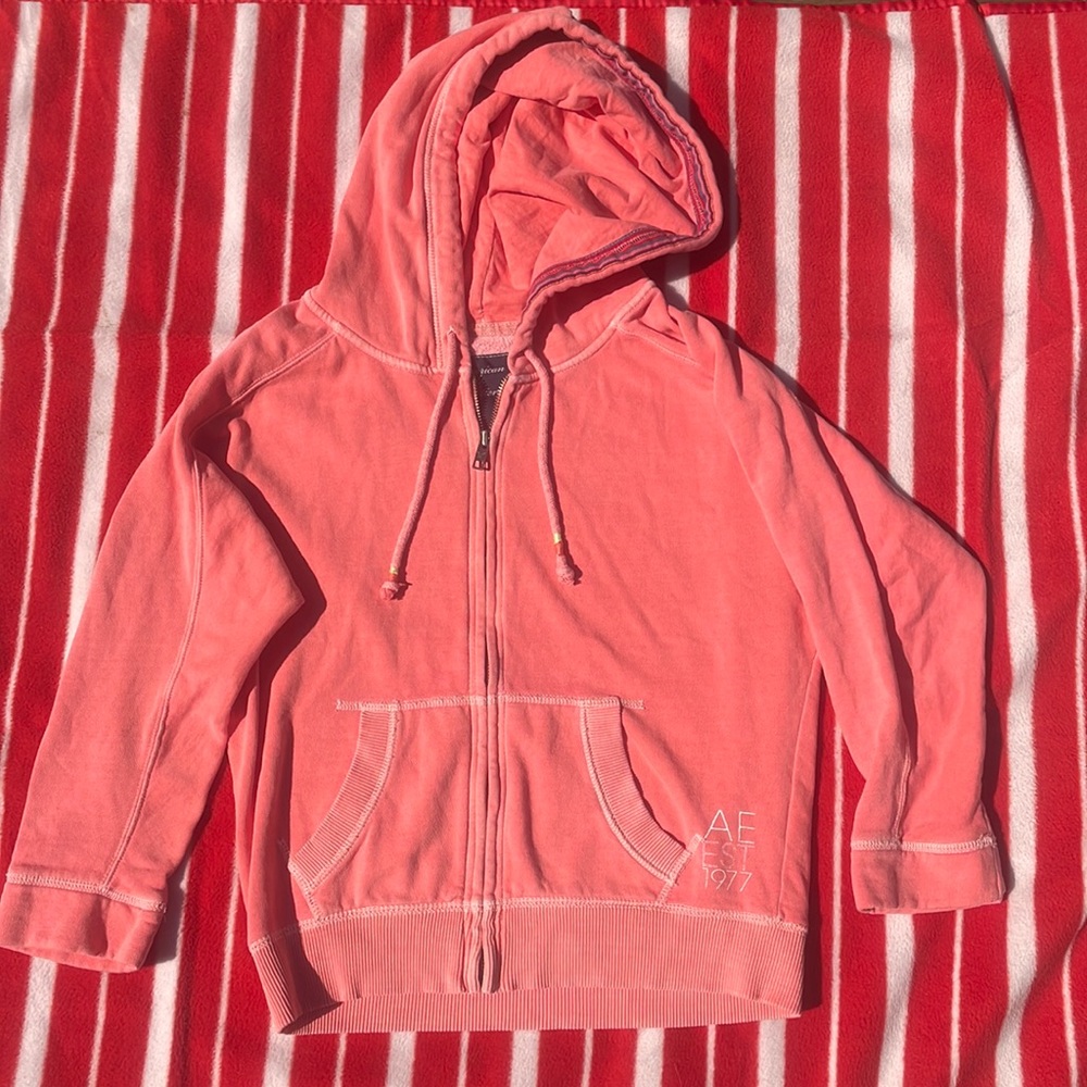 American Eagle AE Three Quarter Sleeve Sweater with Zipper in Size Small